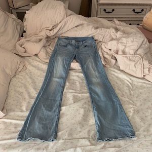Low rise boot cut American eagle jeans